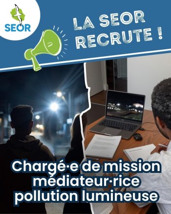 La SEOR recrute un·e chargé·e de mission “Médiateur·rice pollution lumineuse”